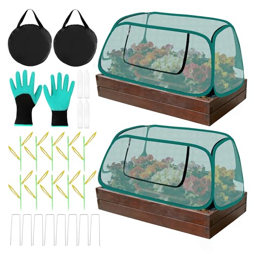 Catcan 2Pcs 45.2x19.6x17.7In Raised Bed Plant Cover Pest for Indoor Outdoor