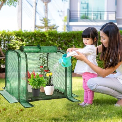 U'Artlines Portable Mini Greenhouse Small Green House 23x13x17 Inch - size: 23x13x17 Inch