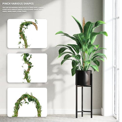 28" Bendable Plant Support Moss Pole 3 Pack for Climbing