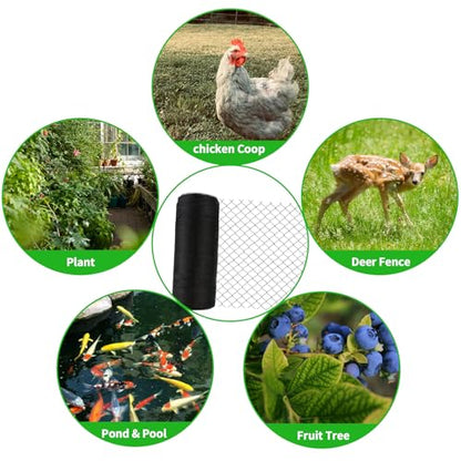 30x30 FT Bird Netting, 1/2" Mesh, Heavy Duty Garden Netting - size: 30x30FT-1/2inch