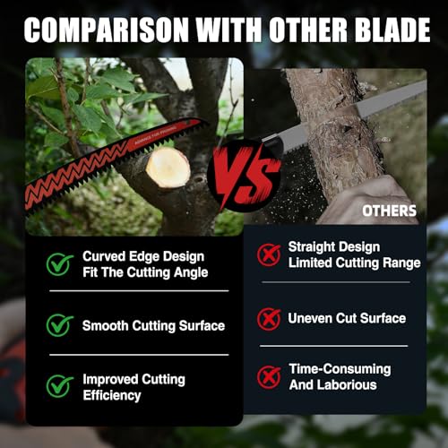 ANGELSWORD 9“ Arc Edge Reciprocating Saw Blades for Pruning, 6TPI 3pc - size: 9“-3PACK