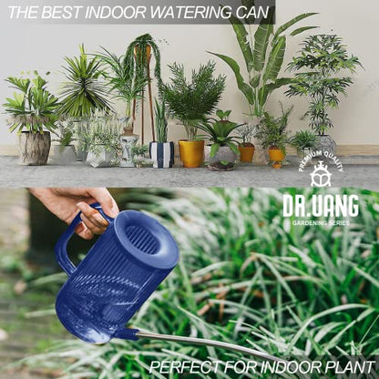 Small Watering Can Indoor Plants with Long Spout (1L, Blue) - color: Blue
