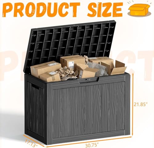 50 Gallon Outdoor Package Delivery Box, Black - color: Black, size: 50 Gallon