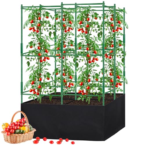 Tomato Cages, Square Tomato Plant Stakes Support Cages Trellis