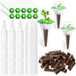 Potchen 400 Pcs Hydroponic Growing Kit - Reusable Plant Grow Sponges, Baskets, Lids & Labels - Indoor Use - Modern Style - Hole Design - Flower Theme - Polished Finish