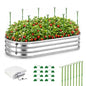 Garden Netting Kit for Raised Beds, 4.9 x 2.3 FT Fine Mesh Plant Cover with Support Stakes & 8 Clips, Wind-Resistant Insect Bird Barrier for Seedlings, Vegetables, Fruits & Patio Planters - size: 4.9×2.3 FT-Oval Shape