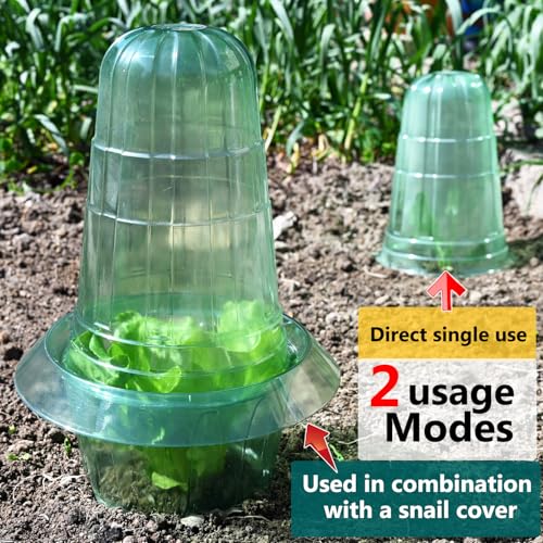 10 Pack Garden Cloches for Plants - color: Green 10pack
