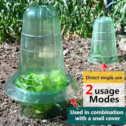 10 Pack Garden Cloches for Plants - color: Green 10pack