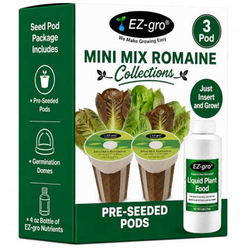 EZ-GRO Mixed Romaine Seeds Pod Kit (3) Compatible with Aerogarden Pods - size: 3 Pod