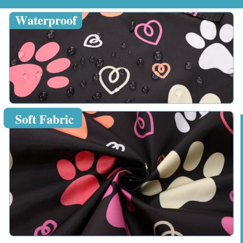 2 Pcs Dog Grooming Apron with 2 Pockets, Dog Grooming Smock - color: Blue Green + Pink Orange