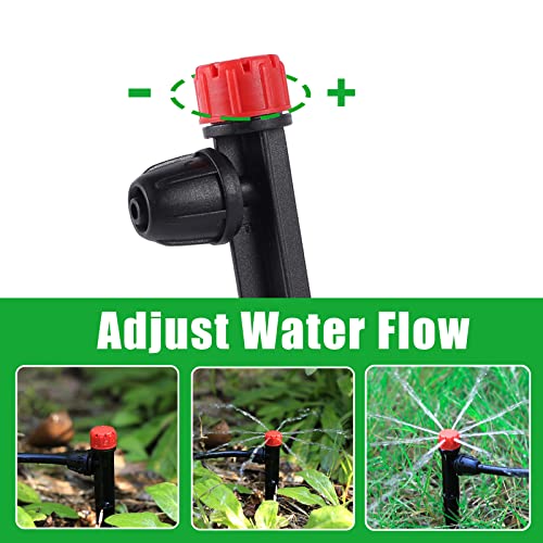 50 Pcs 360° Adjustable Drip Irrigation Spray Emitters - style: 50pcs-Colorful*25 Sprayer*25 Drip