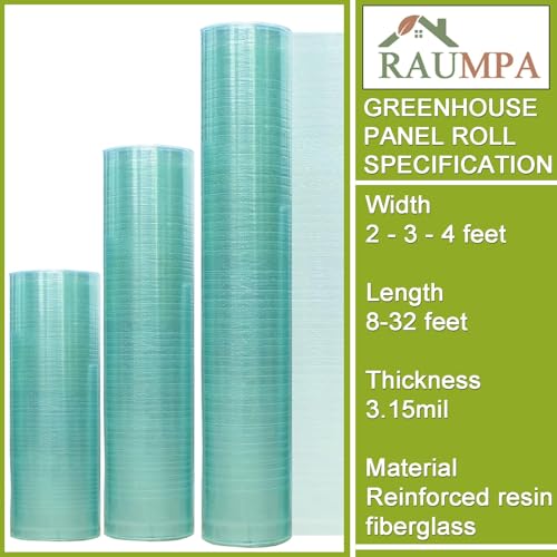 Polycarbonate Greenhouse Panels Clear Roofing Sheets 4x16ft - size: 4X16FT