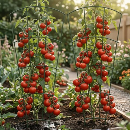 Thealyn 56" Tall Metal Plant Trellis, Climbing Plant Support, 4 Pack, Green - color: Green, size: 56 inch