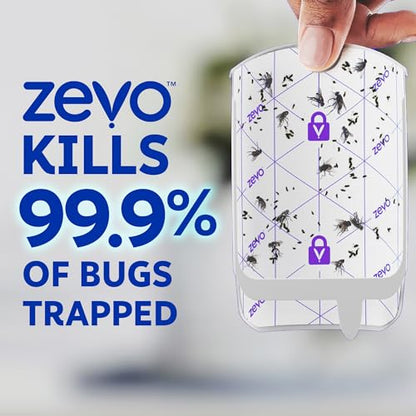Zevo Flying Insect Trap for Fruit Flies & Gnats, 2 Plug-in Bases, 2 Refills - style: 2 Devices & 2 Cartridges