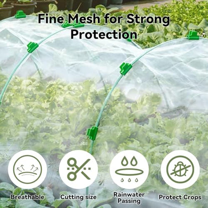 Garden Mesh Netting Kit Protect Fruit Vegetable from Birds Bugs - size: 10 * 30 FT (Kit)
