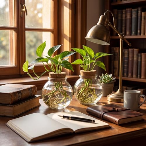 12 Pack Glass Plant Propagation Stations, Spherical - style: Spherical