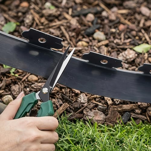 Landscaping Edging, No-Dig Flexible Plastic Border for Yard Flower Bed, 33FT - size: 4IN *33FT