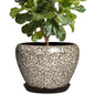 Ceramic Pots for Plants, 10 Inch Planters, White Leopard - color: White Leopard, size: 10 Inch