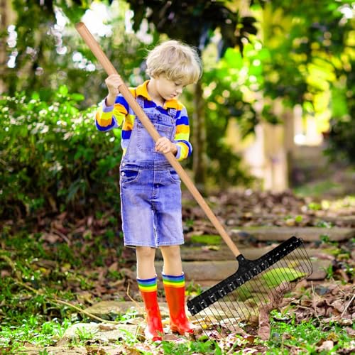 Leinuosen 2 Pack 48 Inch Replacement Wood Rake Handle for Leaf Rake - size: 48 Inch