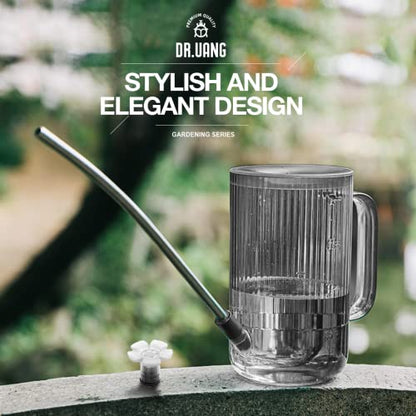 Small Watering Can Indoor Plants with Long Spout (1L, Gray) - color: Gray