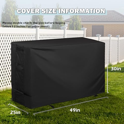 Outdoor Raised Garden Bed Cover for Best Choice Products 48 x 24 x 30 Inches Raised Garden Bed, Outdoor Planter Box Stand Cover for Mobile Elevated Wood Planter/Planting Bed - size: 49"L x 25"D x 30"H