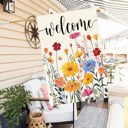 Spring Summer House Flag 28x40 Inch Outside Yard Porch Decoration - size: 28" x 40"