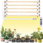 Grow Light Strip - Full Spectrum LED Grow Lights for Indoor Plants, Auto On/Off Timer, 5 Pack (240 LEDs, 10 Dimmable Levels) - color: 5 Strips