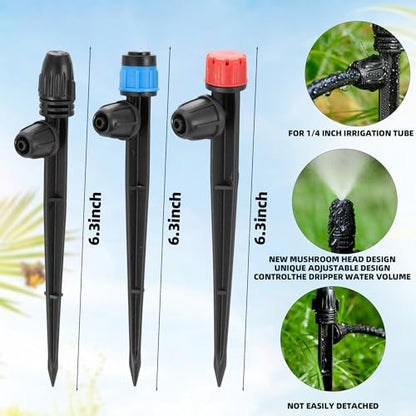 FULAIERGD60 Pcs Drip Irrigation Sprayer Emitters for 1/4" Irrigation Tubing