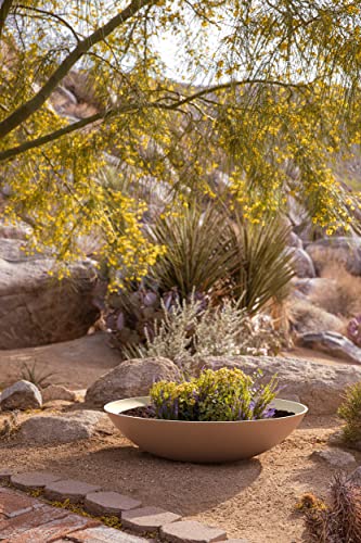 Veradek Mason Series Lane Bowl - Large Outdoor Bowl Planter - color: Sand, size: 8"H x 32"DIA 2PK