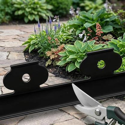 Landscaping Edging, No-Dig Flexible Plastic Border for Yard Flower Bed, 33FT - size: 4IN *33FT