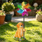 Dog Garden Spinners Wind Spinner Golden Retriever Outdoor Statue - size: Dog