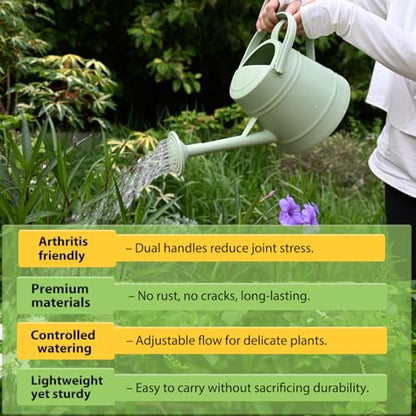 1 Gallon Watering Can for Plants - color: Green