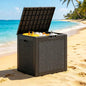 Outdoor Deck Storage Box,Waterproof,Black,35 Gallon - color: Striped Black, style: 35 Gallon
