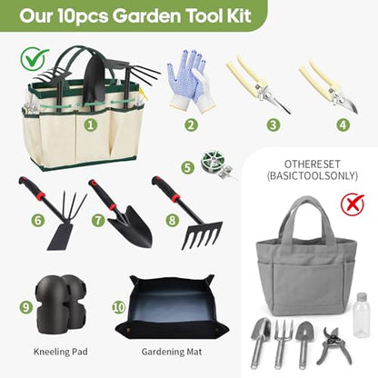Gardening Tools, 10PCS Garden Hand Tools for Gardening