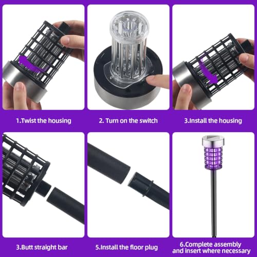 4 Pack Solar Bug Zapper Outdoor Waterproof Mosquito Repellent Outdoor Patio