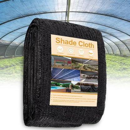 SPORTYOUTH Shade Cloth, 40% Black Sunblock Cover for Garden, 6x20 Ft Mesh Tarp with Grommets UV Resistant for Outdoor Greenhouse, Plants Vegetables Growing, Patio, Chicken Coop, Yard - size: 6x20ft
