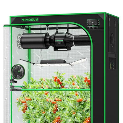 VIVOSUN 2x4 Smart PRO Grow Tent Kit with 2-in-1 Tunable 200W Spectrum LED - size: Plus 48"x24"x72"