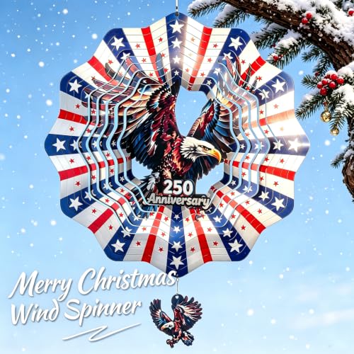 250th Christmas Ornament American Eagle 12 Inch Wind Spinner - size: American Eagle
