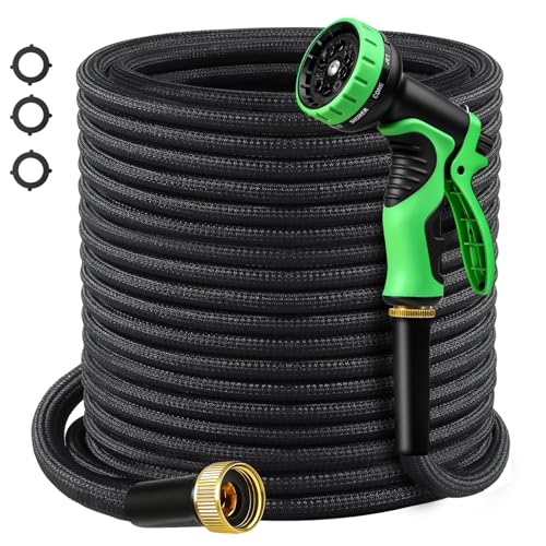 Garden Hose 50 FT, Lightweight Water Hose with 10 Function Nozzle - size: 50FT