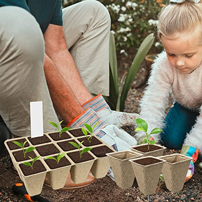 120 Cells Biodegradable Seedling Starter Trays,10 Pack Plant Starter Kit - size: 120 Cells, 10 Packs