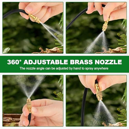 30FT Drip Irrigation System, 1/4" Garden Watering Misting System for Plant - size: 30FT