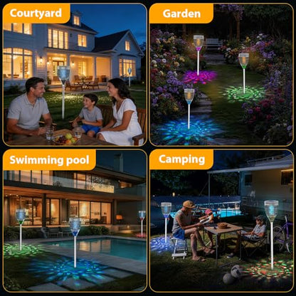 Rossetta Solar Bug Zapper Outdoor, Fly Zapper with Flame & Projector Light - color: Gray