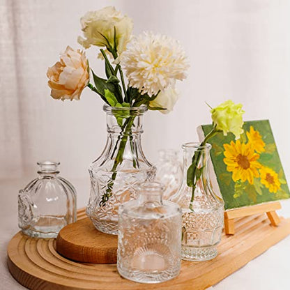 Arme Glass Bud vases in Bulk，Small Glass Flower Vase for Centerpieces 16Pcs - color: Clear-16pcs, size: 16 Pcs