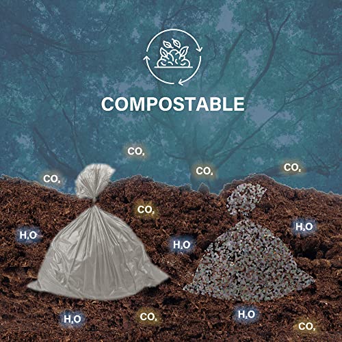 Compostable Trash Bags 4 Gallon, Small Compost Bags for Countertop Bin and Kitchen Food Scrap Waste, US BPI ASTM D6400 Certified, Extra Strong and Leakproof, Unscented, 200 Count - size: 1 Count (Pack of 200)