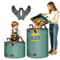 2 Pack leaf bags and gloves reusable yard bag garden bags for Cleaning leaves, outdoor litter, and camping gear, or for moving (32 gallons + 13 gallons + 1 pair of gloves)