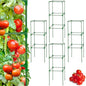 PAMASE 45x14.5x14.5in Square Tomato Cage for Garden, 4 Pack - style: 4 Pack