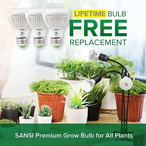 SANSI LED Grow Lights for Indoor Plants, 450W Full Spectrum Plant Light - size: 3 Head 1 Pack