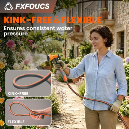 Garden Hose 5ft x 5/8", Heavy Duty Water Hose, Kink Resistant - color: Gray, size: 5FT