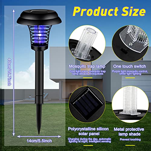Qualirey 4 Bug Zapper, Plastic Black Exterior, Purple, White Light - color: Black Exterior, Purple, White Light