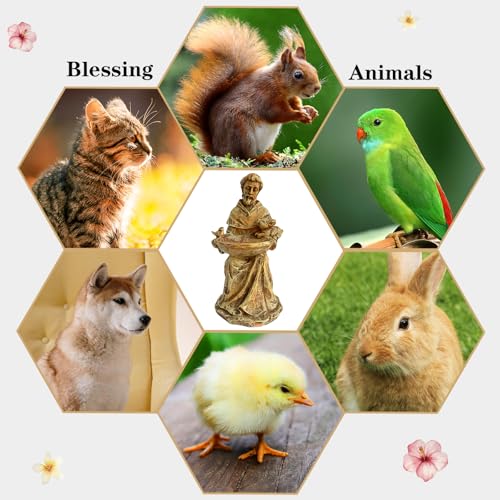 St. Francis of Assisi Garden Statue with Bird Feeder, Garden Decor